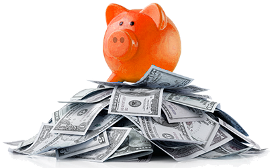 Pig shaped Moneybox with loose notes